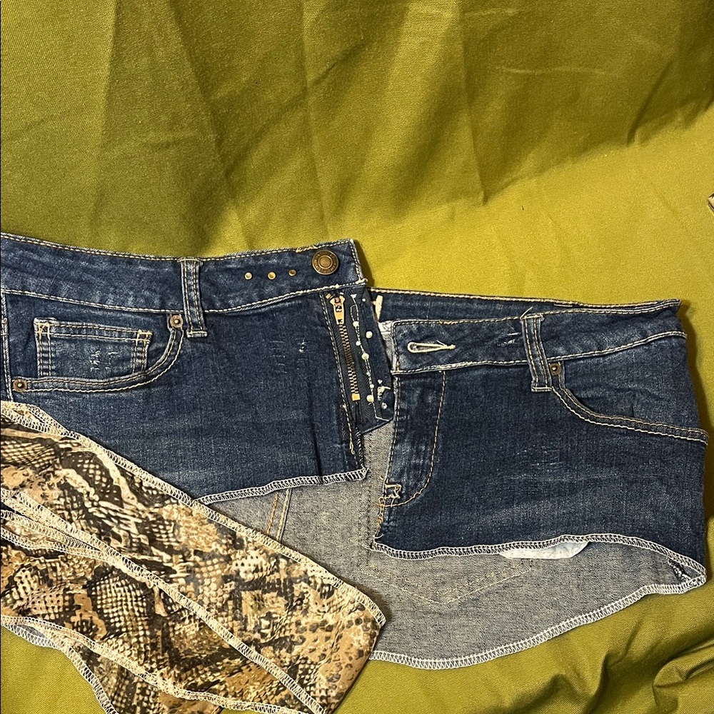 Upcycled Jean Denim Corset Belt